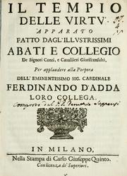 Cover of: Il tempio delle virtù by Demetrio Supensi