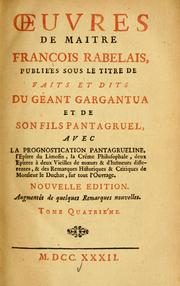 Cover of: Oeuvres de maitre François Rabelais by François Rabelais