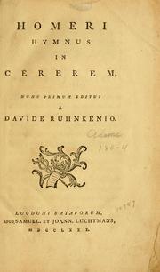 Cover of: Homeri Hymnus in Cererem