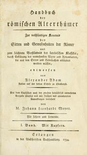 Cover of: Handbuch der römischen Alterthümer by Alexander Adam
