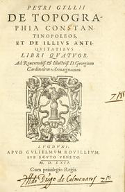 De topographia Constantinopoleos by Pierre Gilles