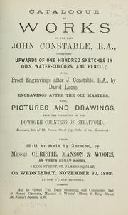 Cover of: Works of the late John Constable.