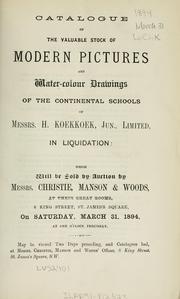 Cover of: Catalogue of the valuable stock of modern pictures and water-colour drawings of the continental schools. by Gerhard Storck