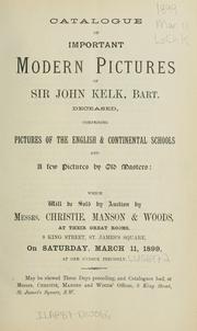 Cover of: Catalogue of important modern pictures of Sir John Kelk, Bart., deceased by Gerhard Storck