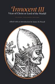 Cover of: Innocent III: Vicar of Christ or Lord of the World?