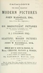 Cover of: Modern pictures of John Marshall; six magnificent pictures; beautiful modern pictures.