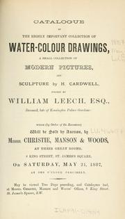 Cover of: Water-colour drawings, a small collection of modern pictures and sculpture by H. Cardwell.