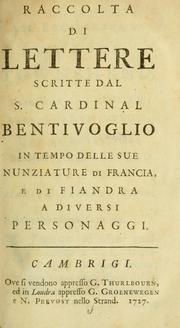 Cover of: Raccolta di lettere by Guido Bentivoglio