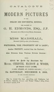 Cover of: Modern pictures of the English and continental schools.