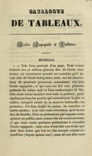 Cover of: Tableaux des écoles Espagnole, Italienne, Hollandaise, Flamande et Française, d'objets d'art et de curiosités: provenant de la collection de feu M. Casimir Périer.