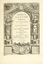 Cover of: Imprese illvstri di diuersi by Camillo Camilli