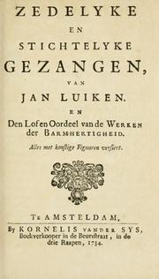 Cover of: Zedelyke en stichtelyke gezangen by Jan Luiken