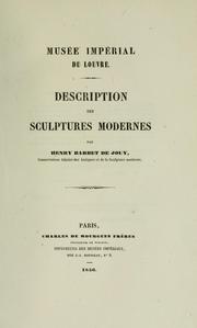 Cover of: Description des sculptures modernes: Musée imperiál du Louvre