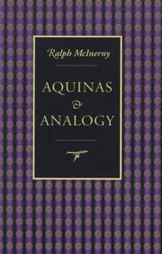 Cover of: Aquinas and Analogy by Ralph M. McInerny, Ralph M. McInerny