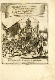 Descrizion delle feste fatte in Firenze per la canonizzazione di Sto. Andrea Corsini by Benedetto Buommattei
