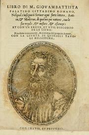 Cover of: Libro di M. Giovambattista Palatino cittadino romano by Giovanni Battista Palatino