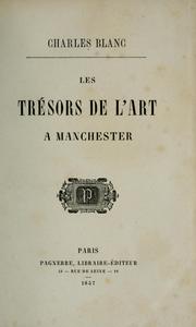 Cover of: trésors de l'art à Manchester