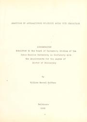 Reactions of anthraquinone sulphonic acids with mercaptans by William Samuel Hoffman