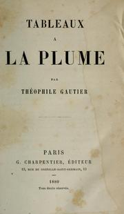 Cover of: Tableaux à la plume