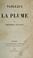 Cover of: Tableaux à la plume