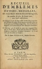 Cover of: Recueil d'emblêmes, devises, medailles, et figures hieroglyphiques by Nicolas Verien