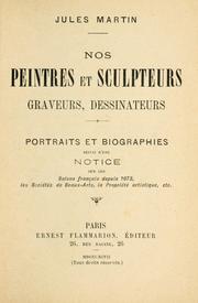 Cover of: Nos peintres et sculpteurs, graveurs, dessinateurs by Jules Martin