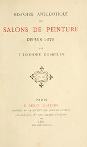 Cover of: Histoire anecdotique des salons de peinture depuis 1673