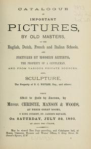 Cover of: Important pictures, by old masters, of the English, Dutch, French and Italian schools. | Gerhard Storck