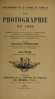 La Photographie en 1892 by G.-H Niewenglowski