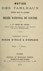 Cover of: Notice des tableaux exposés dans les galeries du Musée national du Louvre. by Musée du Louvre