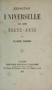 Cover of: Exposition universelle de 1855 beaux-arts