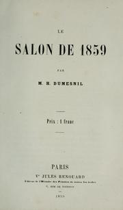 Cover of: Le salon de 1859 by Henri Dumesnil