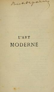 Cover of: L' art moderne