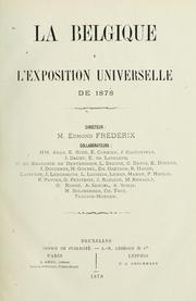Cover of: La Belgique à l'Exposition universelle de 1878 by Exposition universelle de 1878 (Paris, France)