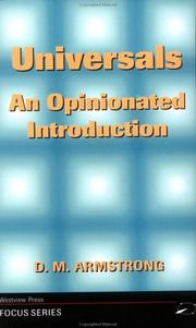 Cover of: Universals: an opinionated introduction