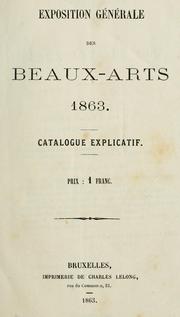 Cover of: Exposition générale des beaux-arts: catalogue explicatif.