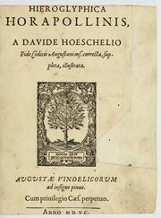 Cover of: Hieroglyphica Horapollinis by Horapollo