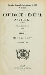 Cover of: Catalogue général officiel.