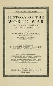 Cover of: History of the World War | Francis A. March