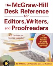 Cover of: The McGraw-Hill Desk Reference for Editors, Writers, and Proofreaders(with CD-ROM) | K. D. Sullivan