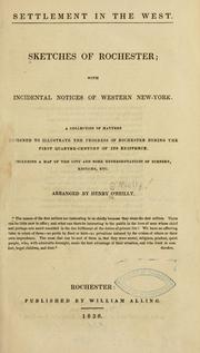 Cover of: Settlement in the West by Henry O'Reilly