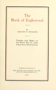 Cover of: The book of Englewood | Adaline Wheelock Sterling