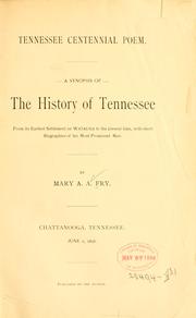 Tennessee centennial poem by Mary A. A. Fry