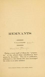 Cover of: Remnants.