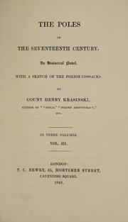 Cover of: The Poles in the seventeenth century by Henry Krasinski