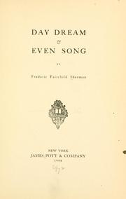 Cover of: Day dream & even song