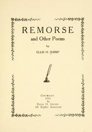 Cover of: Remorse and other poems