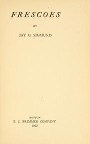 Cover of: Frescoes by Sigmund, Jay G., Sigmund, Jay G.