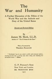 Cover of: The war and humanity | James M. Beck