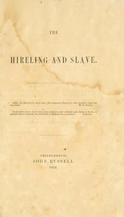 Cover of: The hireling and slave.